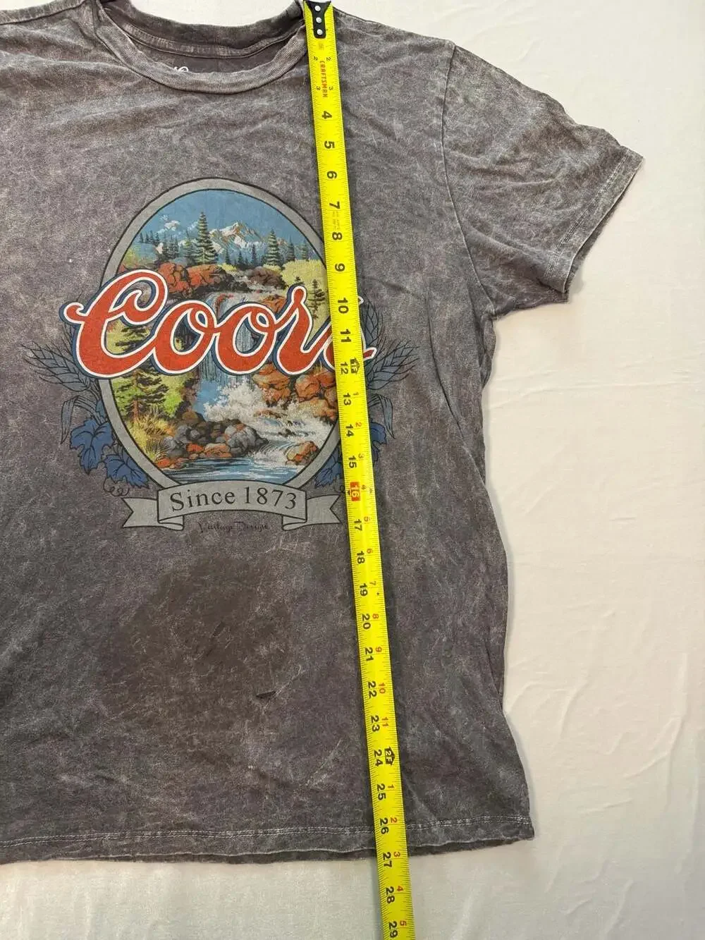 2016 Medium Coors Banquet Gray Tie Dye Graphic Beer Collection T Shirt